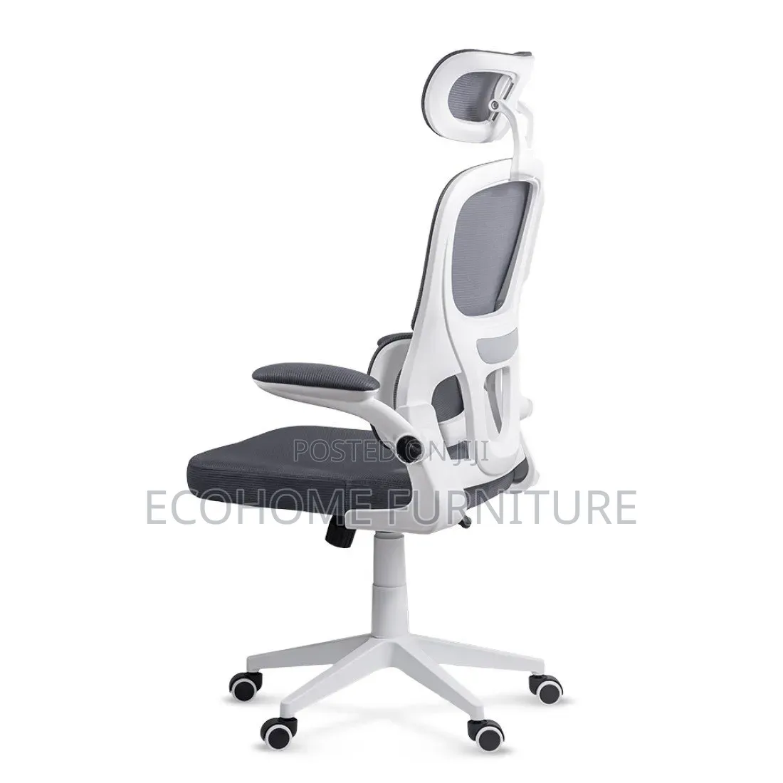 Ergonomic Desk Chair With Lumbar Support and Folding Arms Off 432 Grey