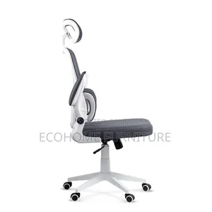 Ergonomic Desk Chair With Lumbar Support and Folding Arms Off 432 Grey