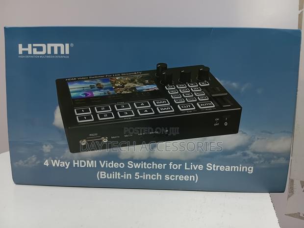 4-Channel Hdmi Live Streaming Switcher (5′′ Screen) - thumbnail 2