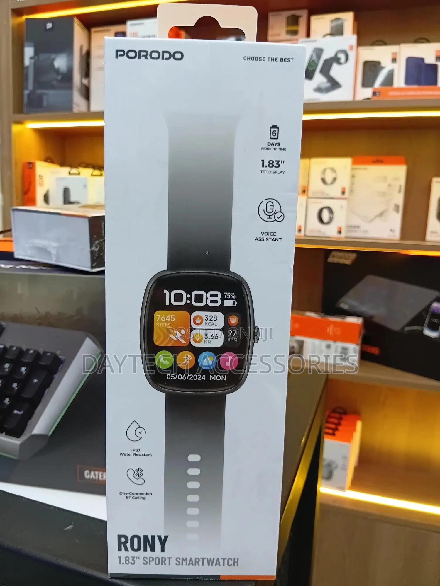 The Porodo Rony 1.83" Sport Smartwatch.