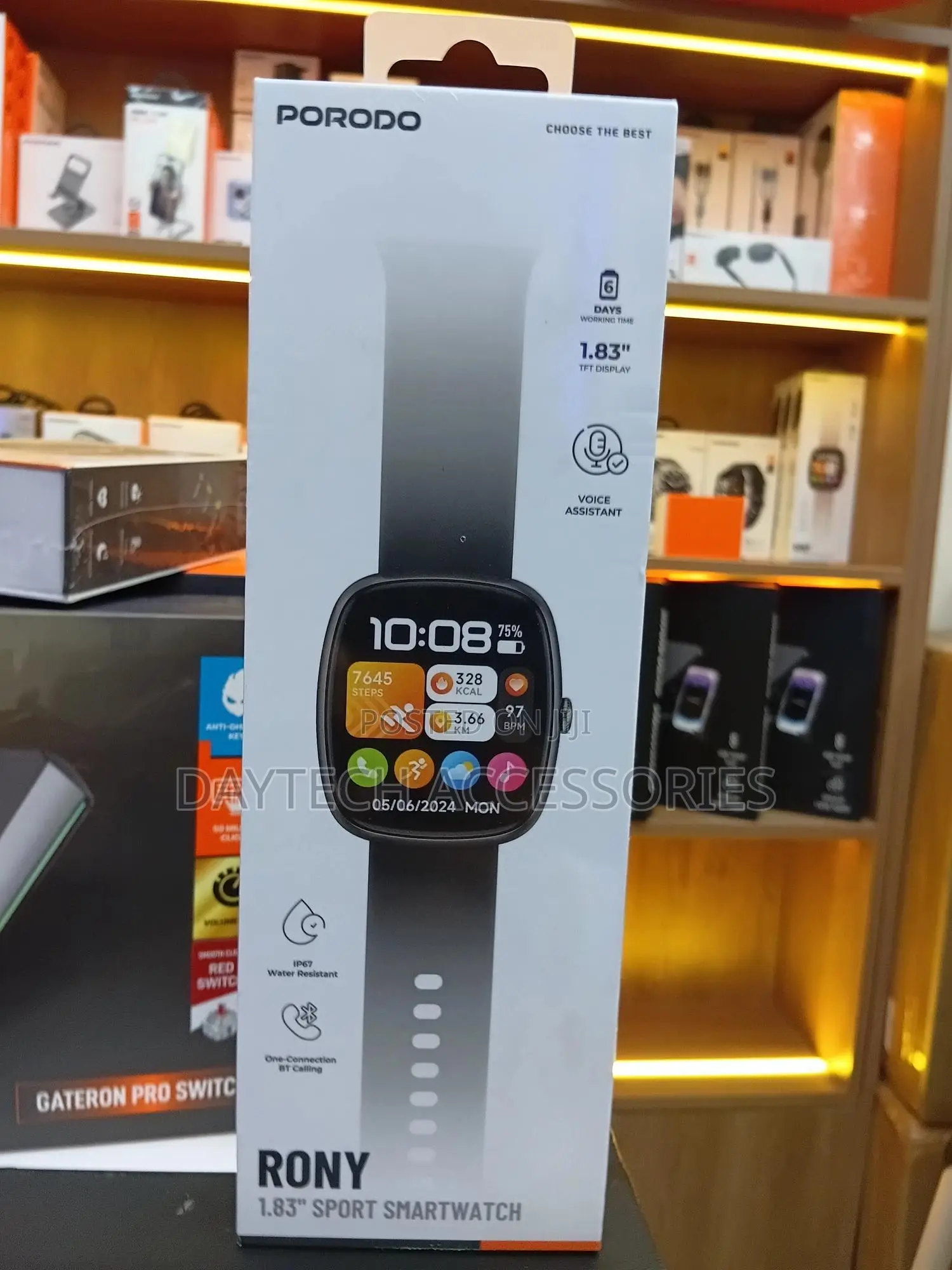 The Porodo Rony 1.83" Sport Smartwatch.