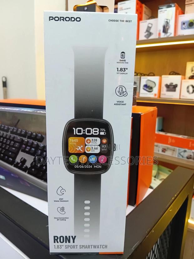Porodo Rony 1.83′′ Sport Smart Watch - Black - main view