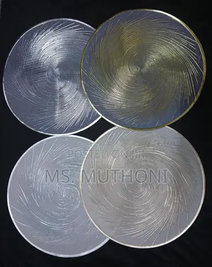 Gold Swirl Design 6 PVC Round Table Placemats
