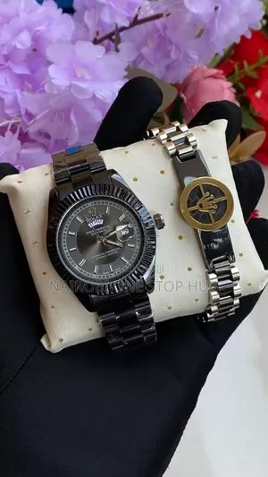 Rolex Men Watch With Matching Bracelet