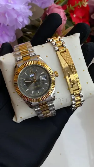 Rolex Men Watch With Matching Bracelet