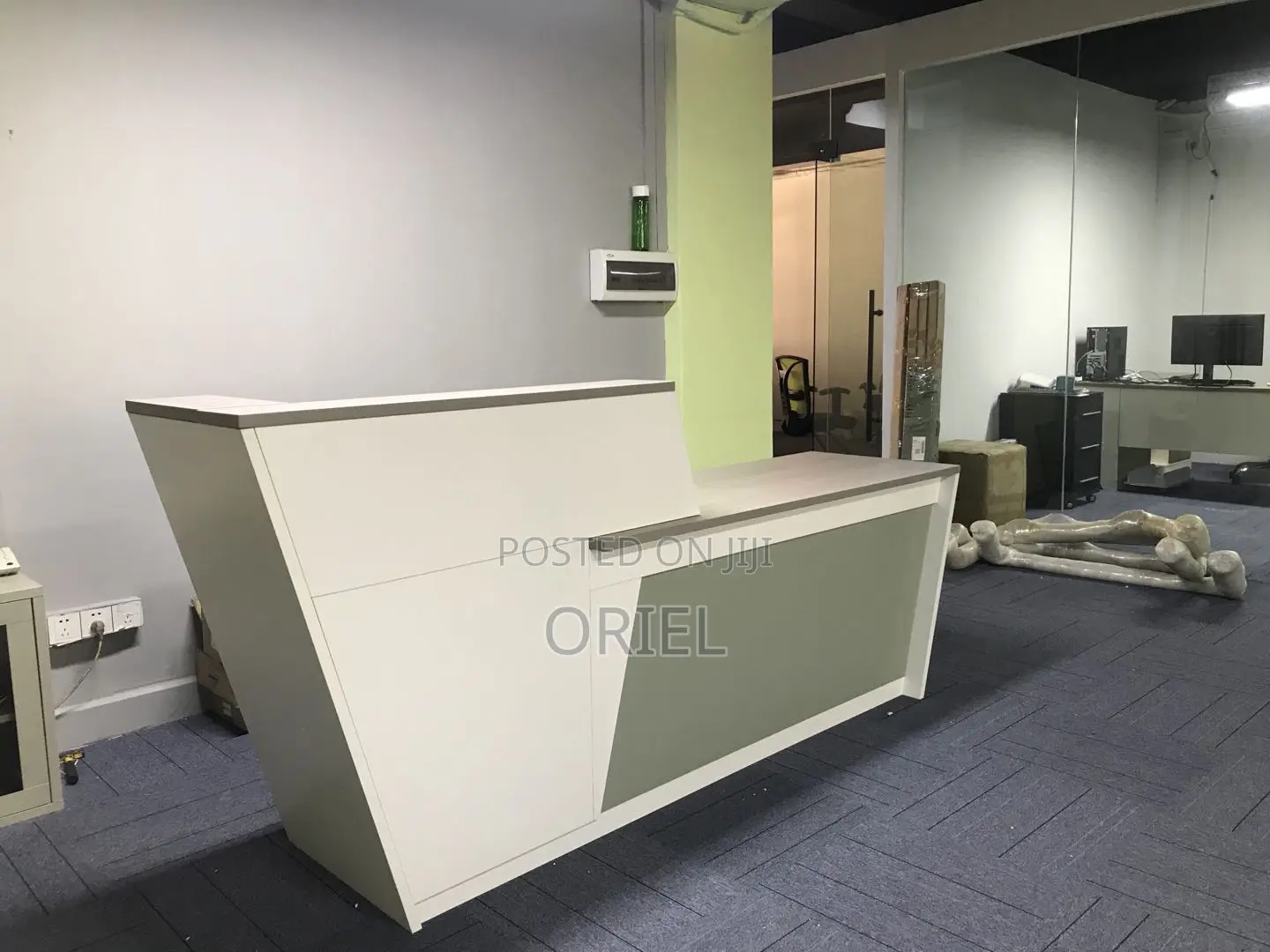 Office Desk : 2m Office Reception Welcoming Desk