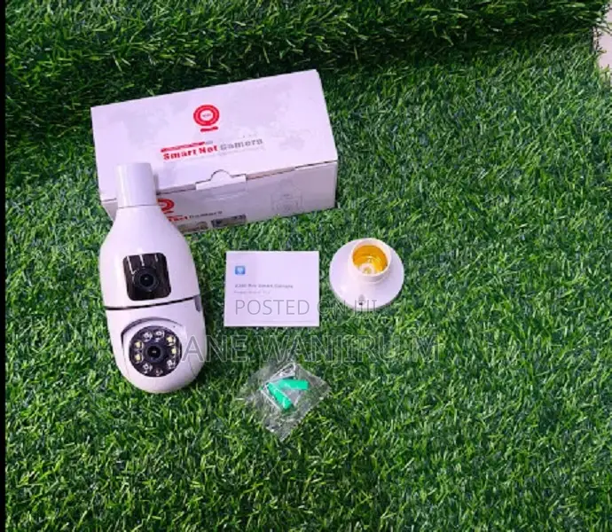 360° Bulb Security Camera Dual Lens - Night Vision