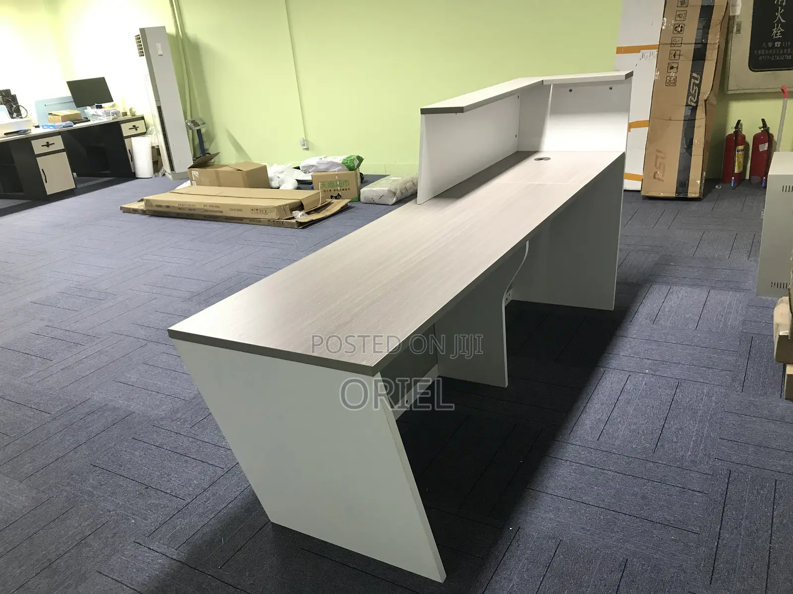 Office Desk : 2m Office Reception Welcoming Desk