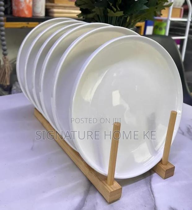 6pcs Fd White Plates