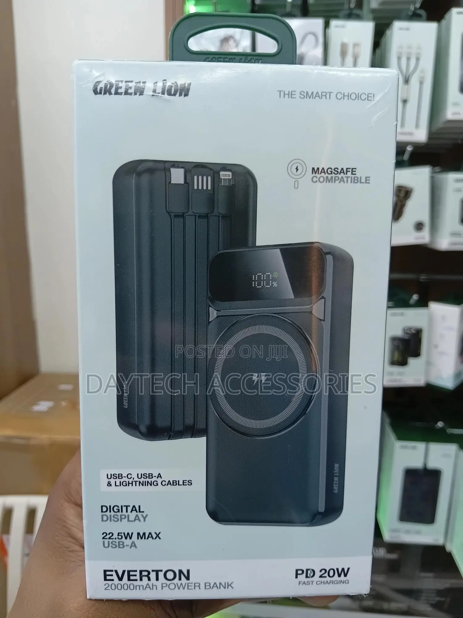 Green Lion Everton Power Bank 20,000mah With Magsafe Compatibility.