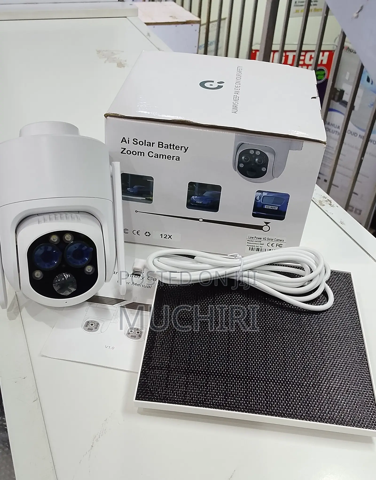 12*Zoom 4g Wireless Outdoor Solar Power PTZ Camera With Colored Vision