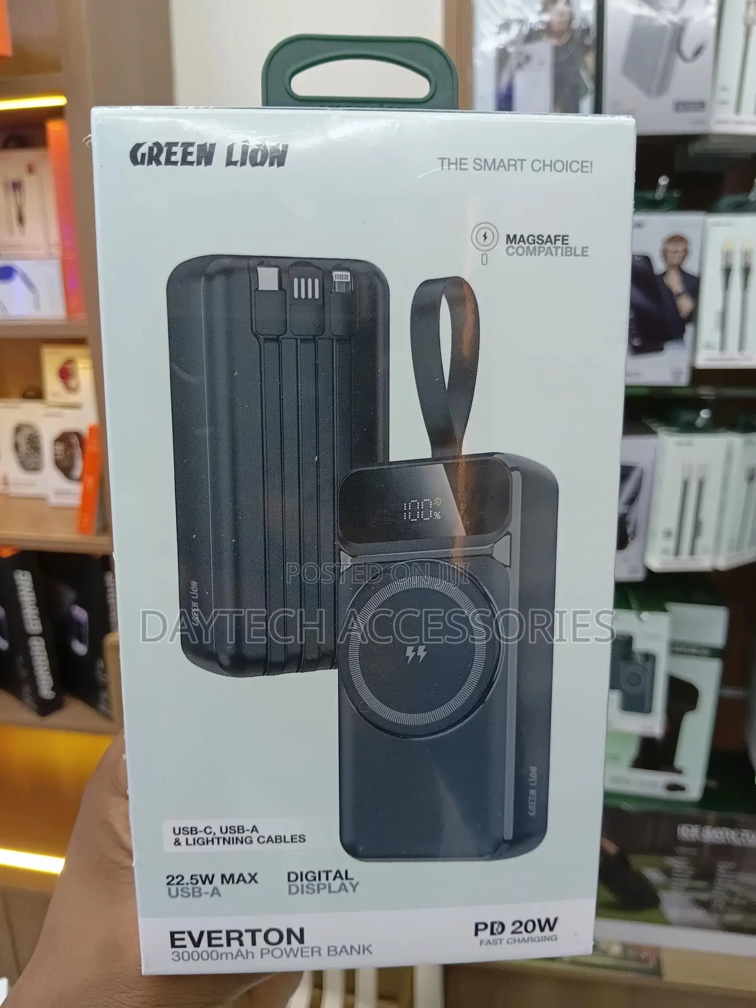 Green Lion Everton 30000mah Power Bank Pd 20w - Black