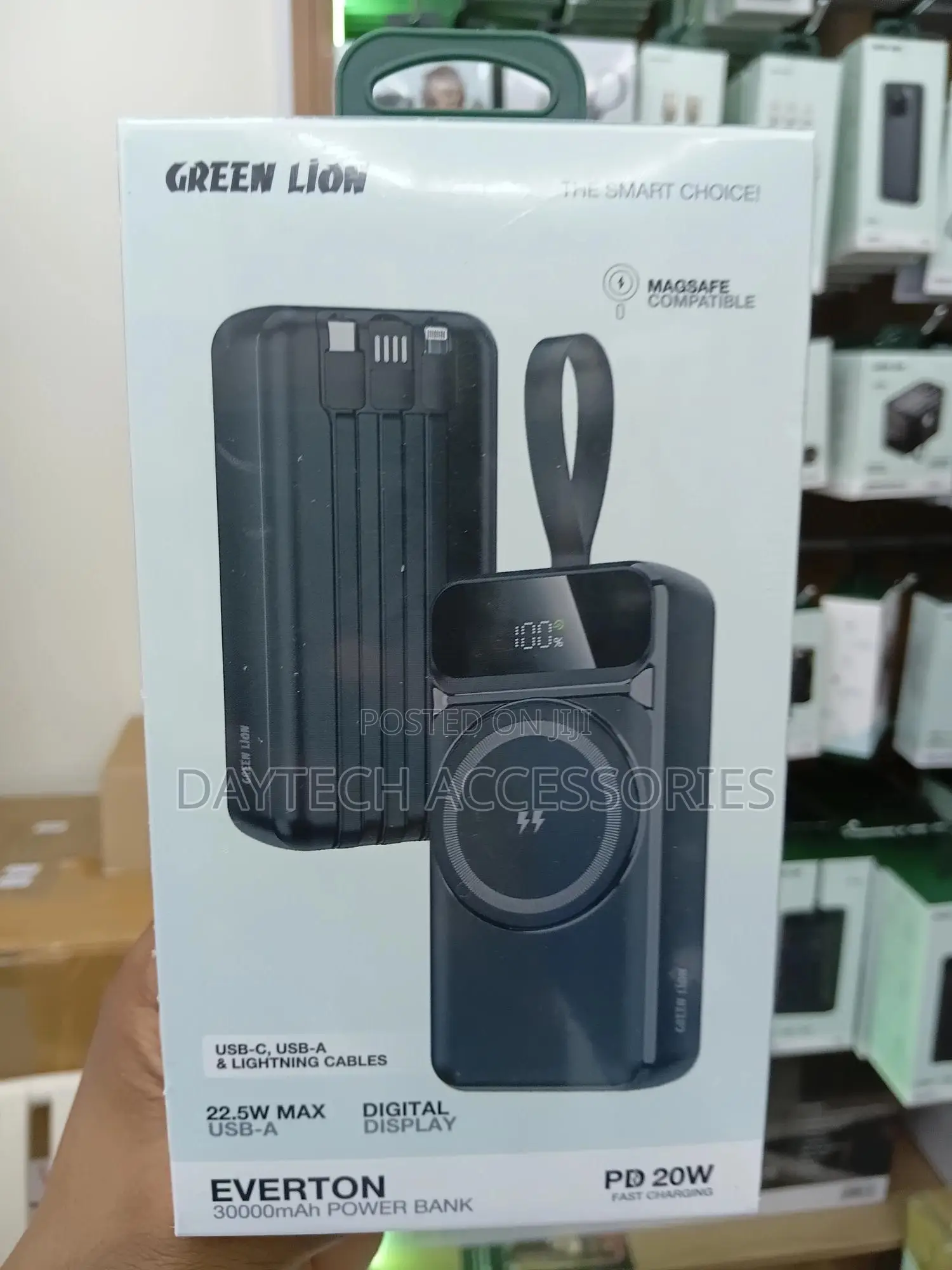 Green Lion Everton 30000mah Power Bank Pd 20w - Black