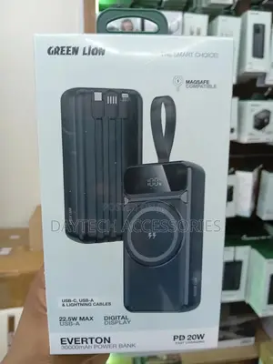 Green Lion Everton 30000mah Power Bank Pd 20w - Black