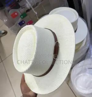 Cream White Stylish Men Straw Hats /Boater Hats