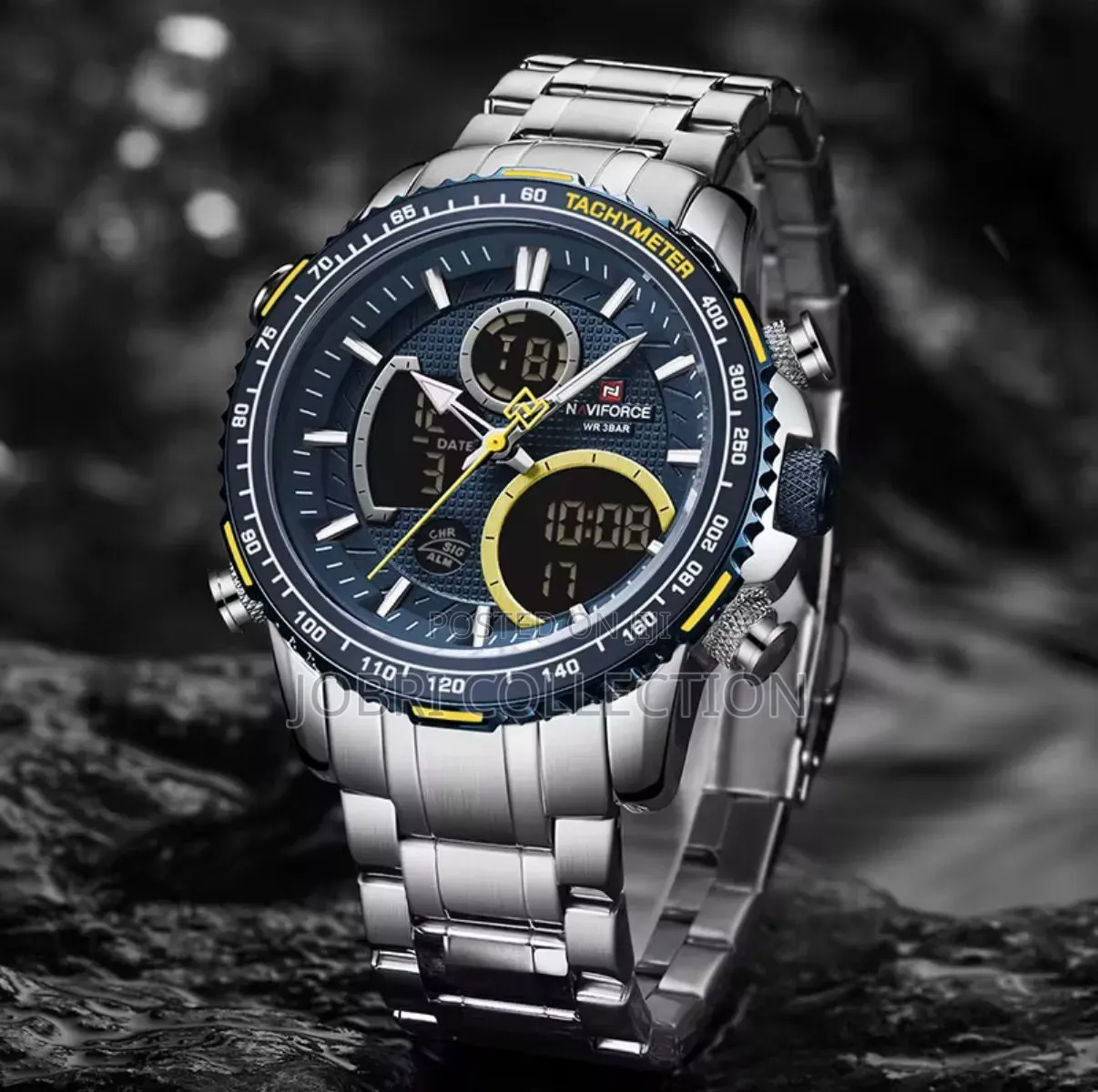 Sliver Strapped Naviforce Gents Watches