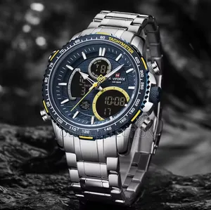 Sliver Strapped Naviforce Gents Watches