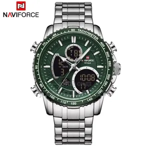 Sliver Strapped Naviforce Gents Watches