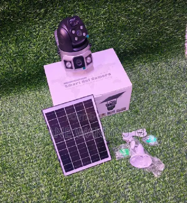 Solar Powered CCTV Camera Dual Lens - Color Night Vision