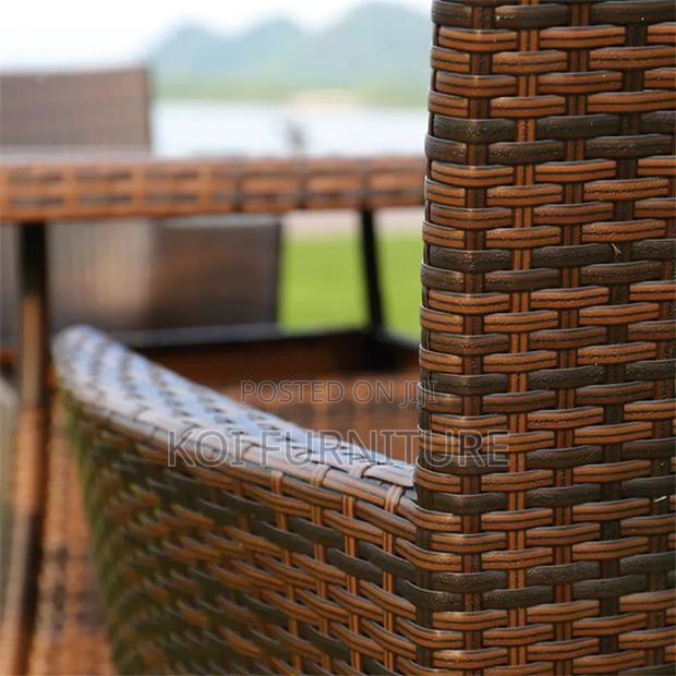 Dining Set; Durable 4 Seaters Dining Set Made of Rattan With Table - thumbnail 9