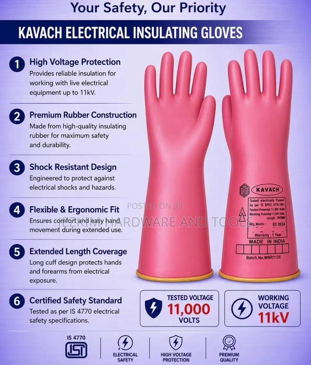 Electric Gloves 11000 Volts (11kva)