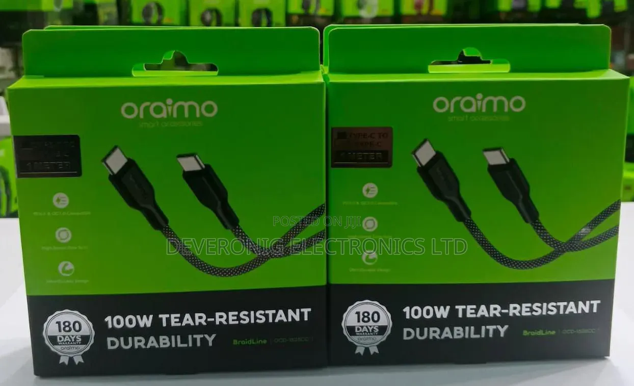 Oraimo Ocd-1525cc *100w* Tear-Resistant Braided C to C *5a*