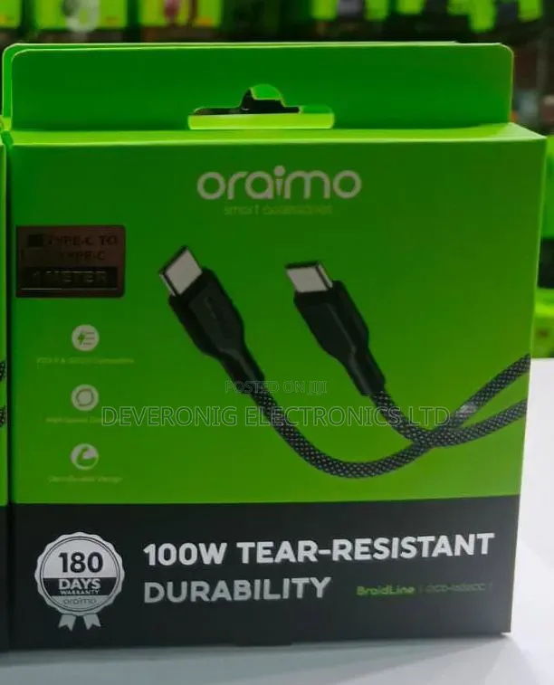 Oraimo Ocd-1525cc *100w* Tear-Resistant Braided C to C *5a*