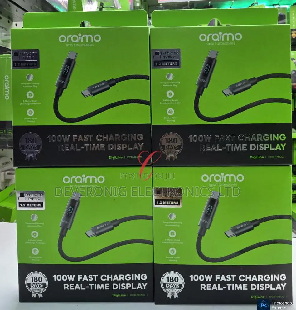 Oraimo Digiline Ocd-175cc *100w 1.2m Type C to Type C