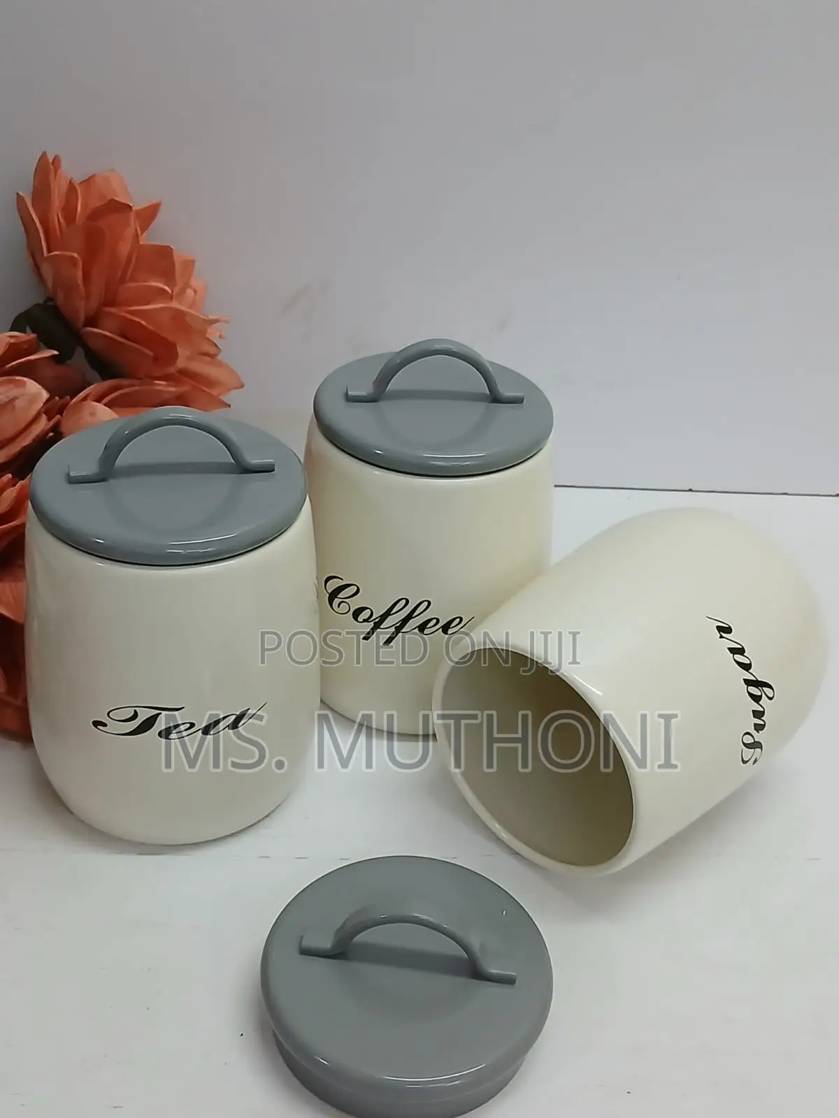 Alloyed Sugar, Tea, Coffee Canisters