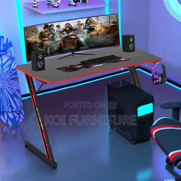 Office Desk; Gaming Desk With Headphone Hook for Game Players