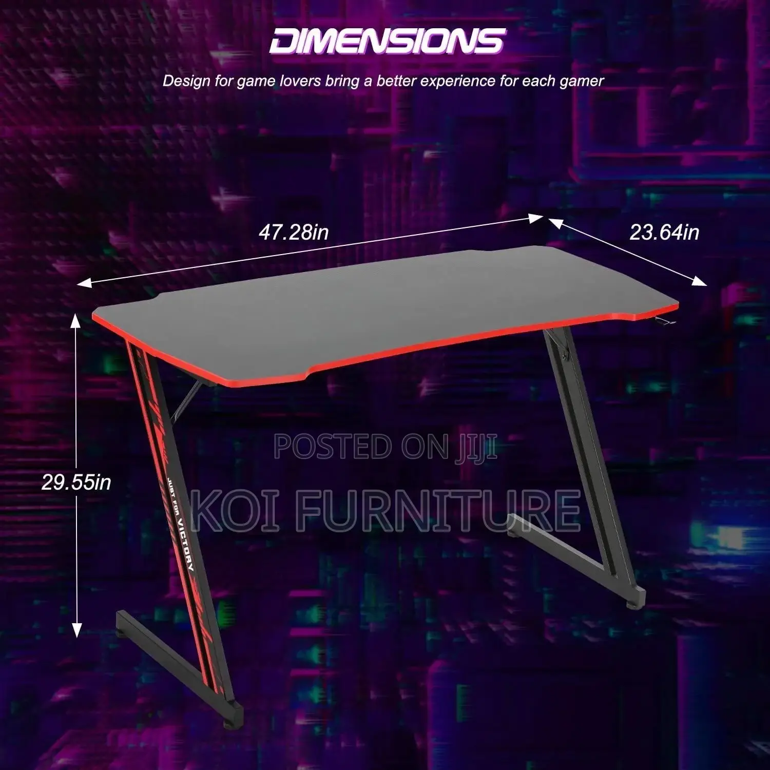Office Desk; Gaming Desk With Headphone Hook for Game Players