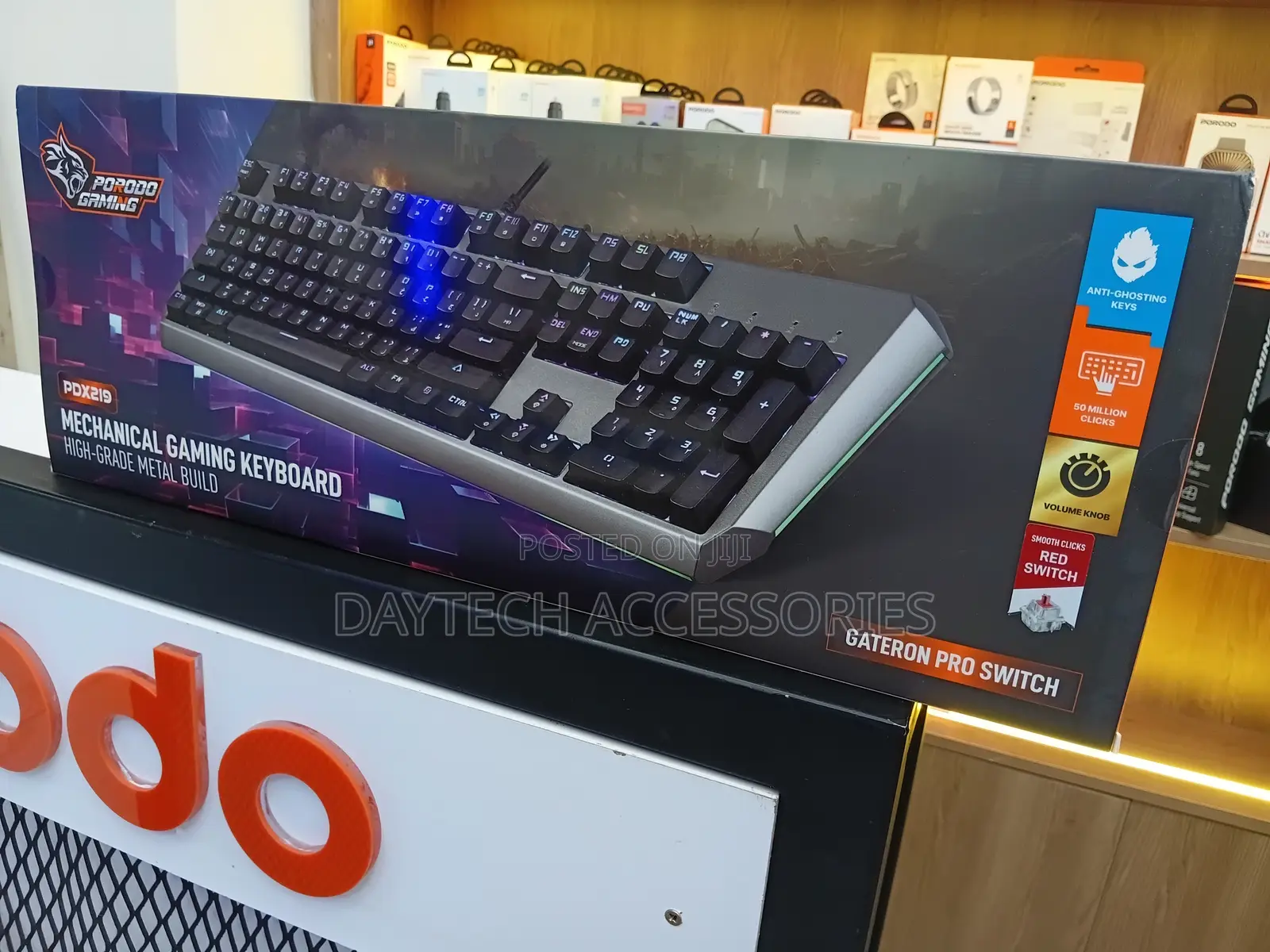 Porodo Gaming Wired Full Keyboard With Gateron Switch Pdx219