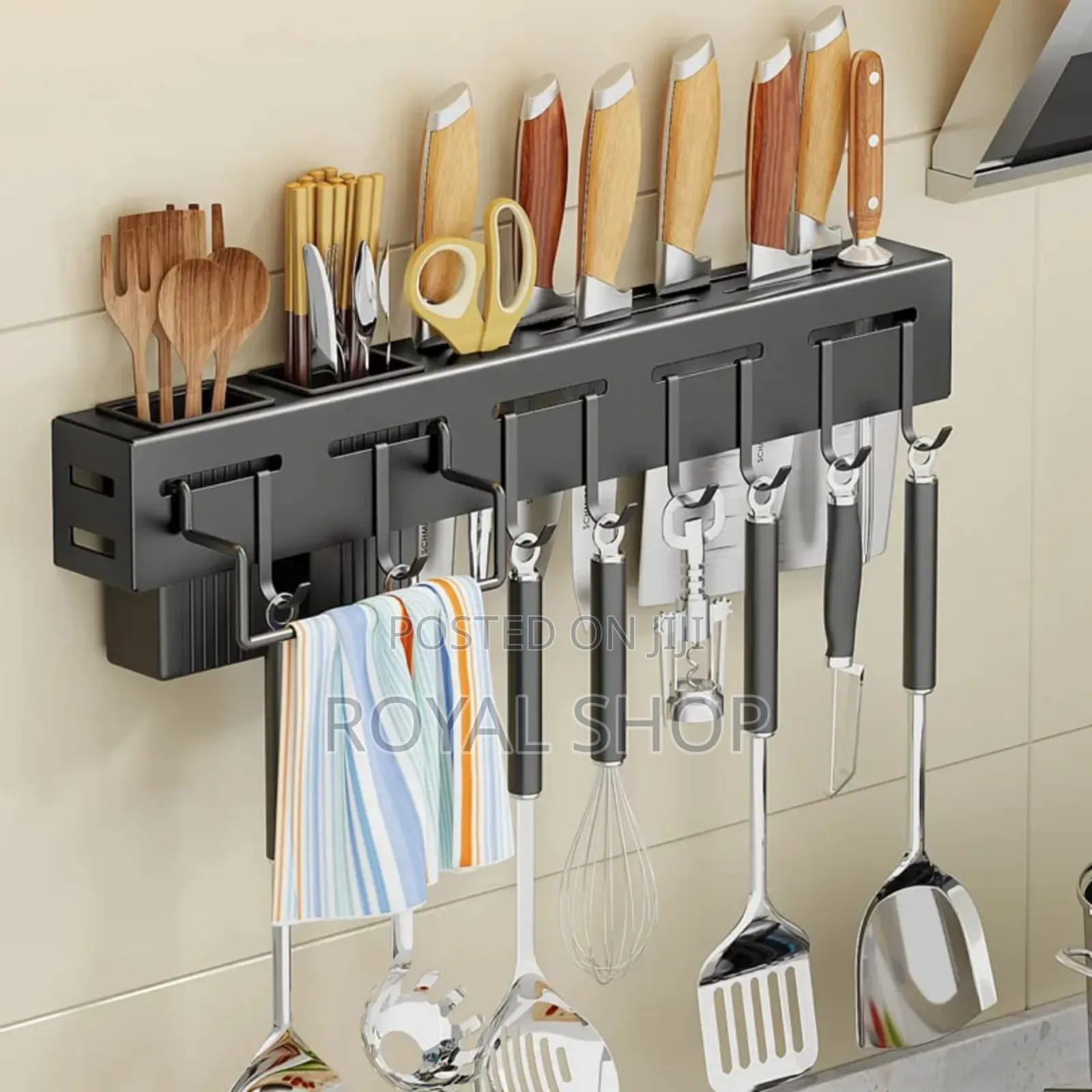 Wall Mount Kitchen Rack and Knives
