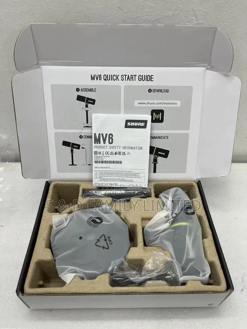 Shure Mv6 Usb Gaming Dynamic Microphone