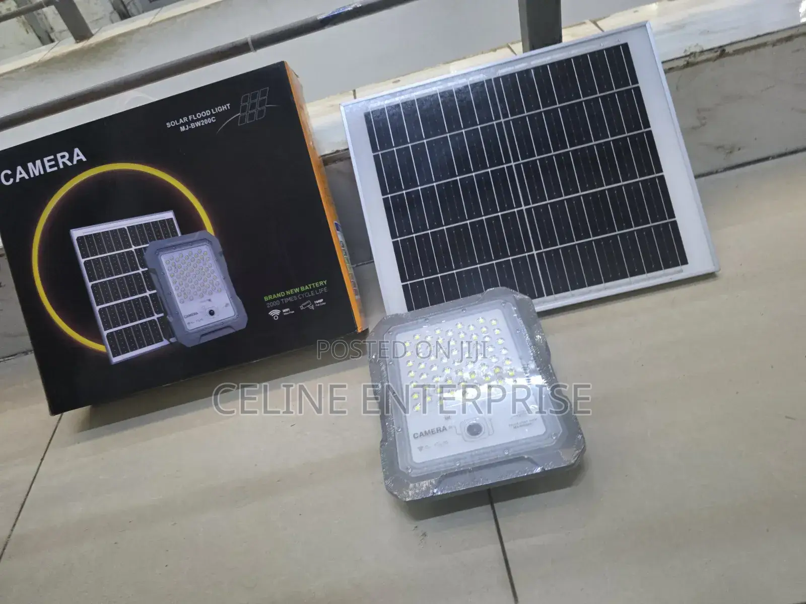 200w Solar Camera With Floodlight