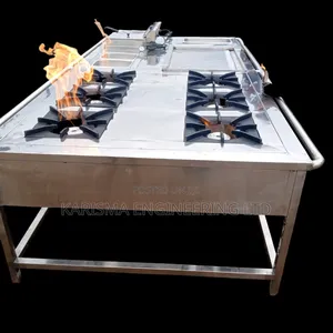 Combined Cooker With 4 Burner Cooker Dumber and Fryer