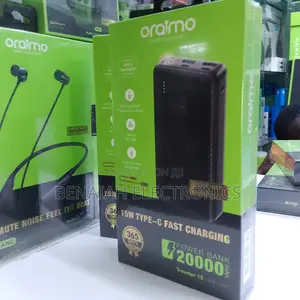 Oraimo Powerbank 20000mah 15watts Fast Charging Led Power Display