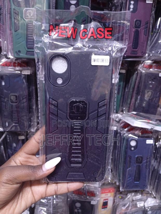Samsung Galaxy A03 Core Hard Plastic Case With a Built-in Kickstand