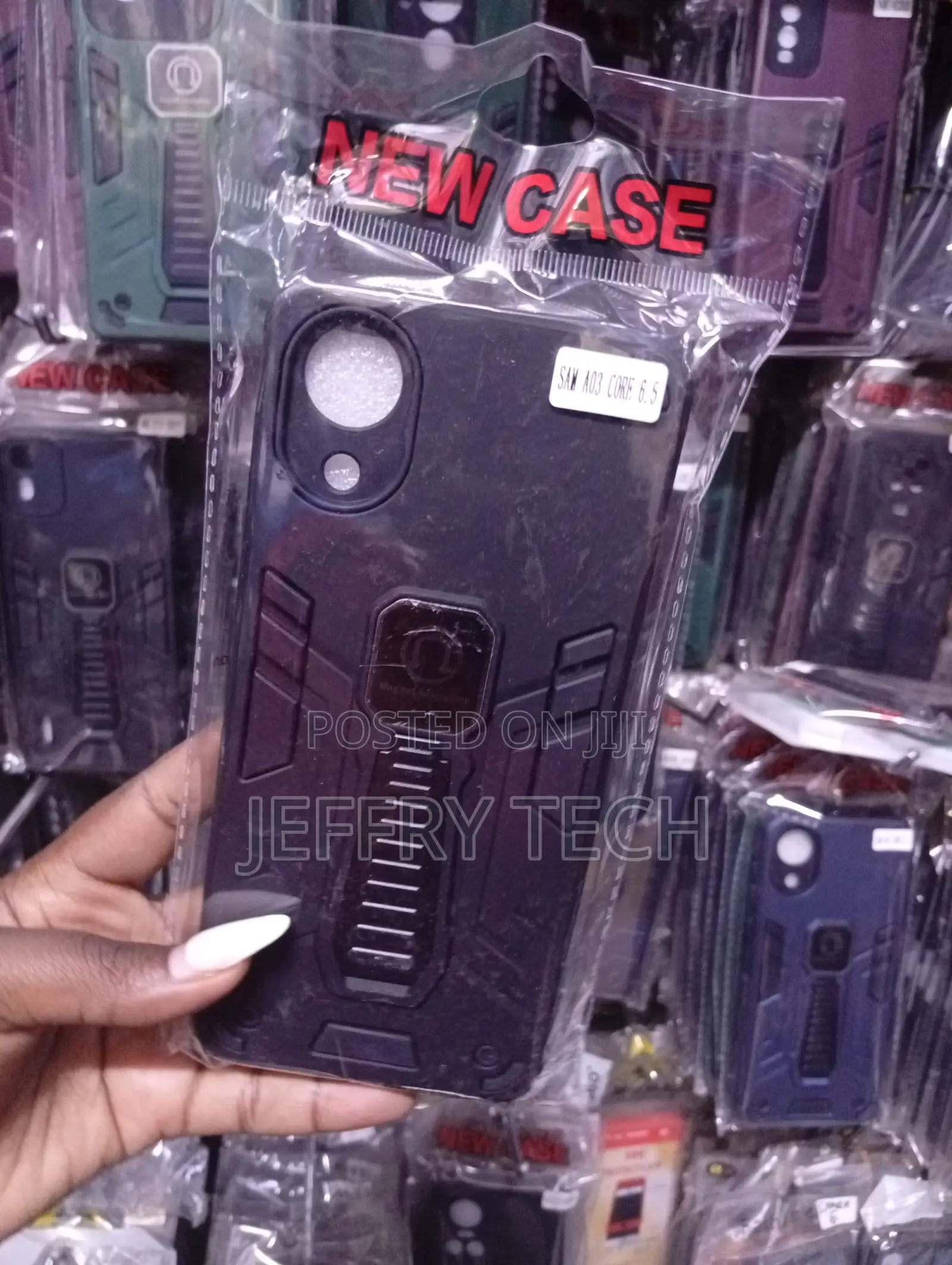 Samsung Galaxy A03 Core Hard Plastic Case With a Built-in Kickstand