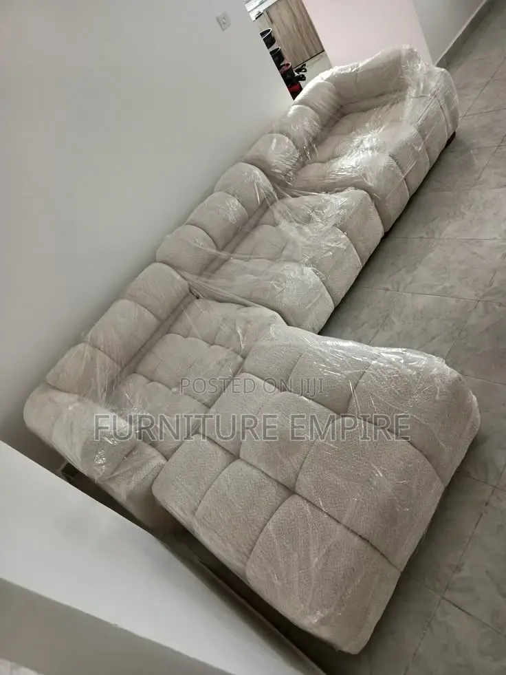 Beige Bubble L- Seat Sofa
