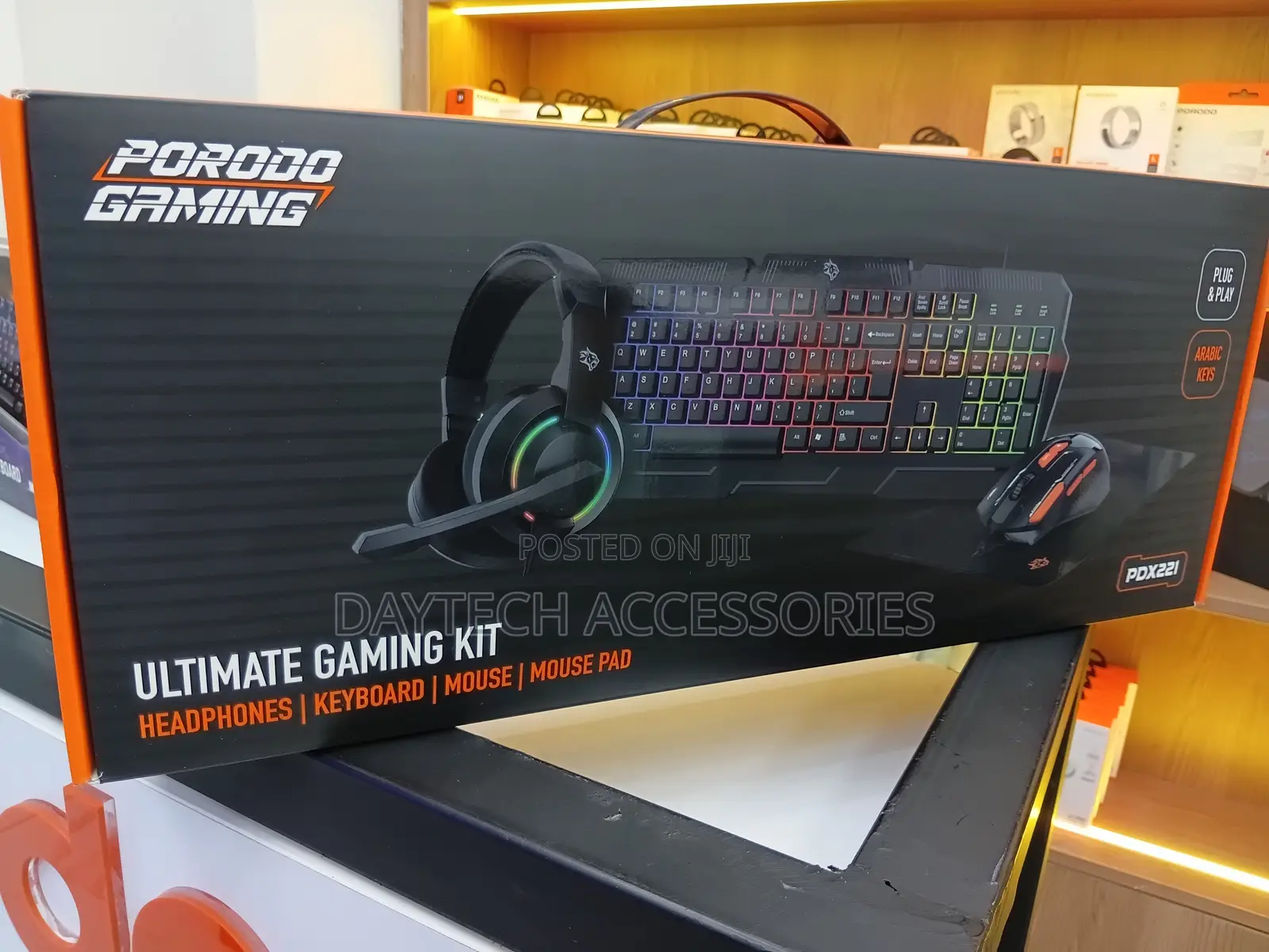 Porodo Gaming 4in1 Combo With Keyboard, Headphone, Mouse and Mouse Pad