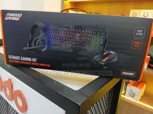 Porodo 4-in-1 Ultimate Gaming Kit RGB Membrane Keyboard - Black