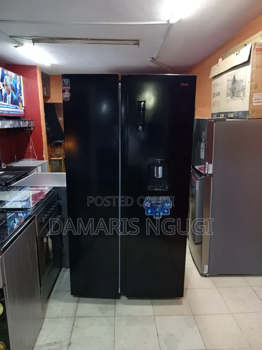 Mika Super Clean Side by Side Refrigerator ( Black )