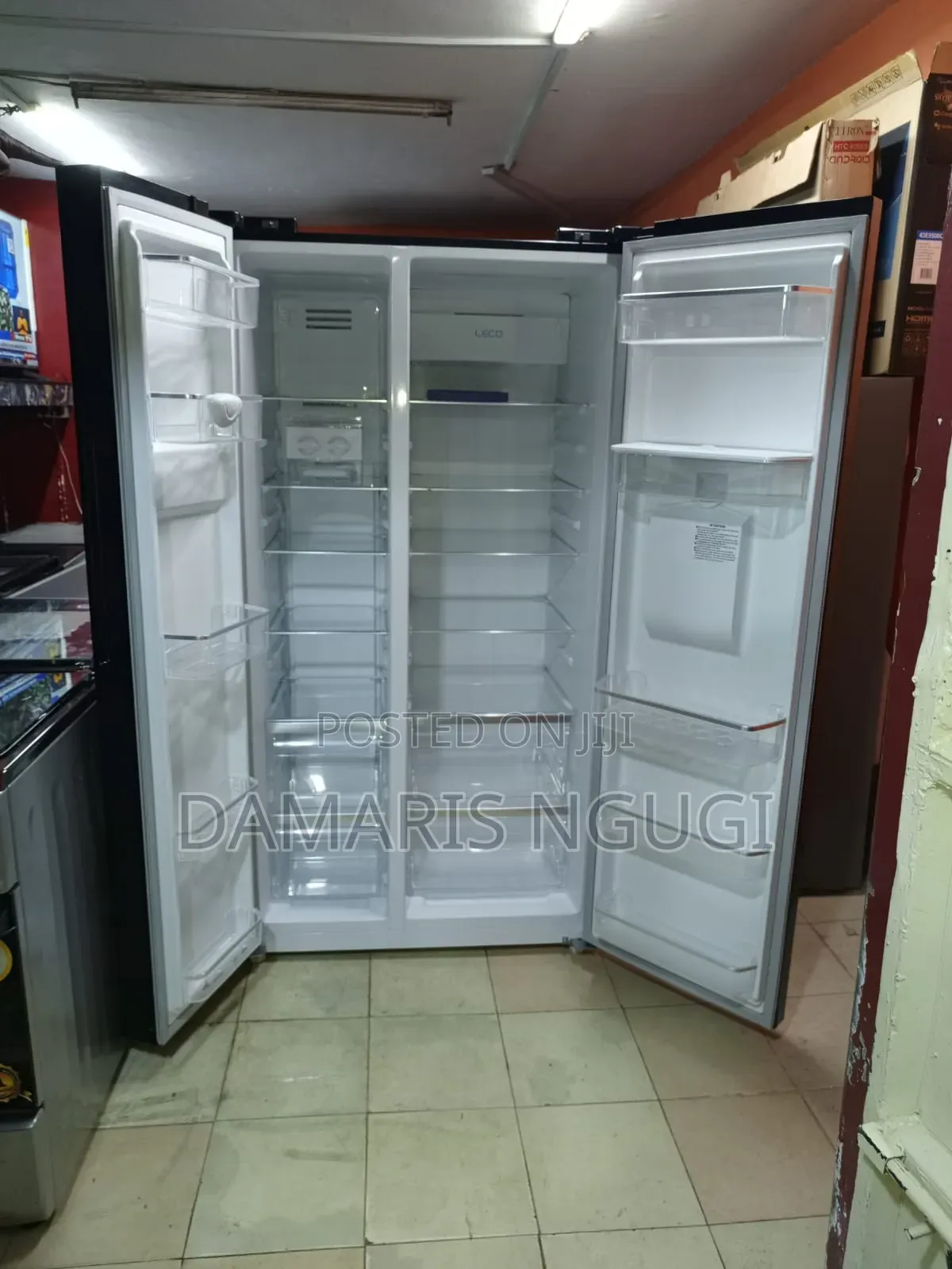 Mika Super Clean Side by Side Refrigerator ( Black )