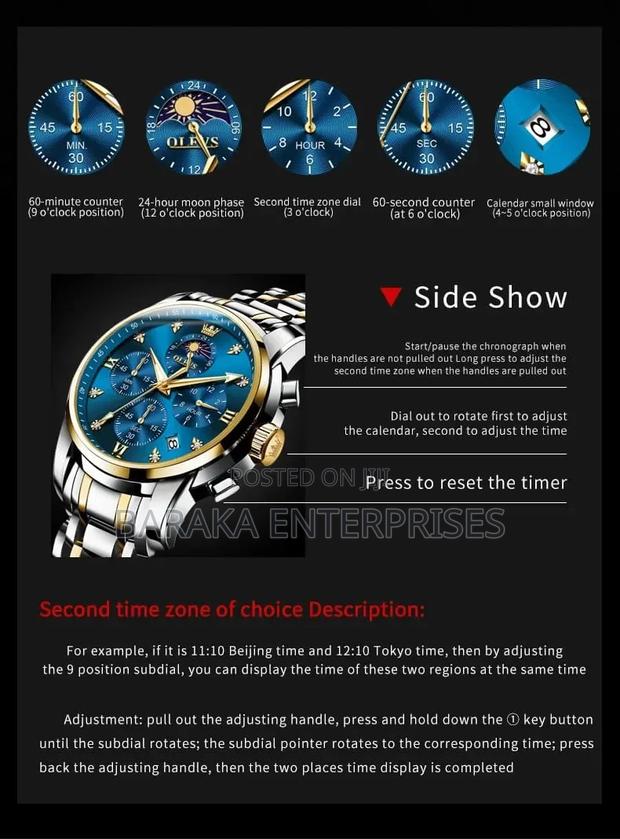Olevs Chronograph Gents 3655 - thumbnail 10
