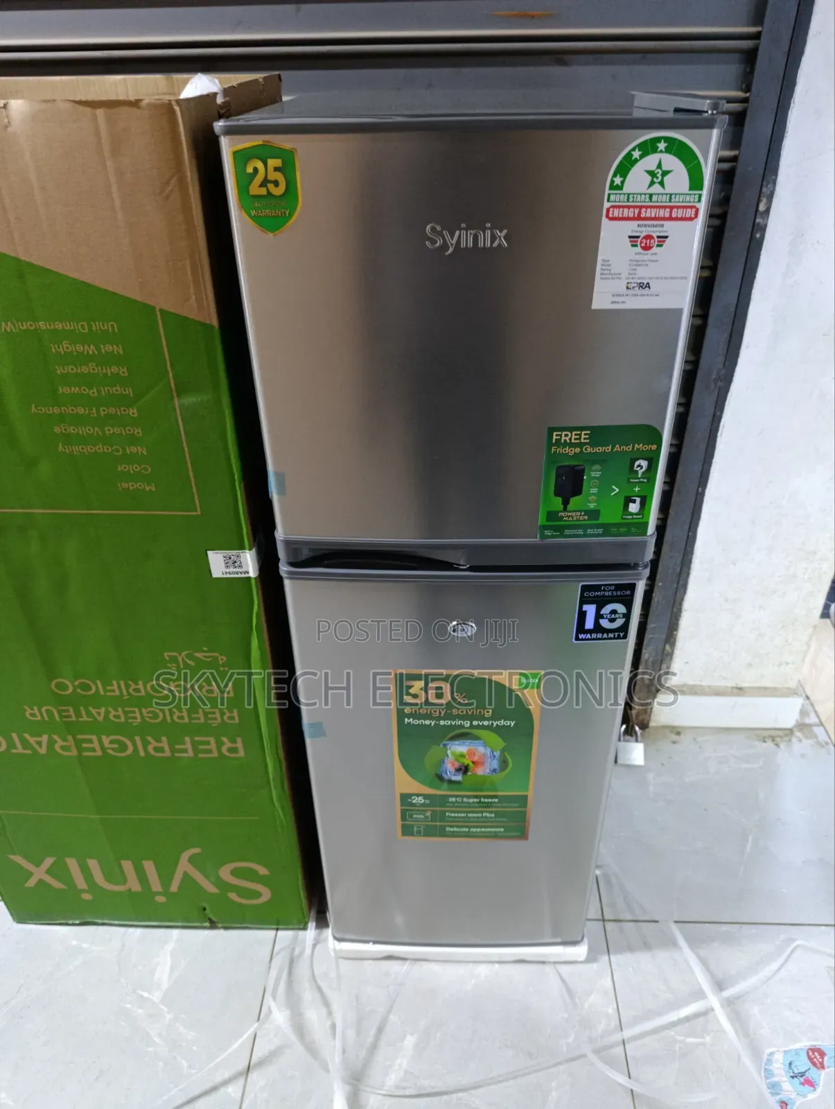 Syinix Double Door Fridge 137 Litres Fd180bf02k