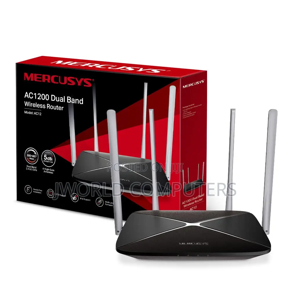 Mercusys Ac12 Ac1200 Dual Band Wireless Router