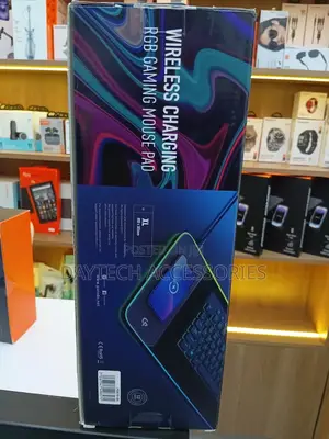 Porodo Gaming RGB Gaming Mouse Pad With 15w Fast Wireless Charger.
