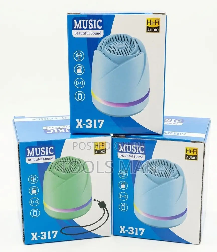 X-317 Portable Bluetooth Speaker, Usb,Tf Card-Hi-Fi Audio RGB Light