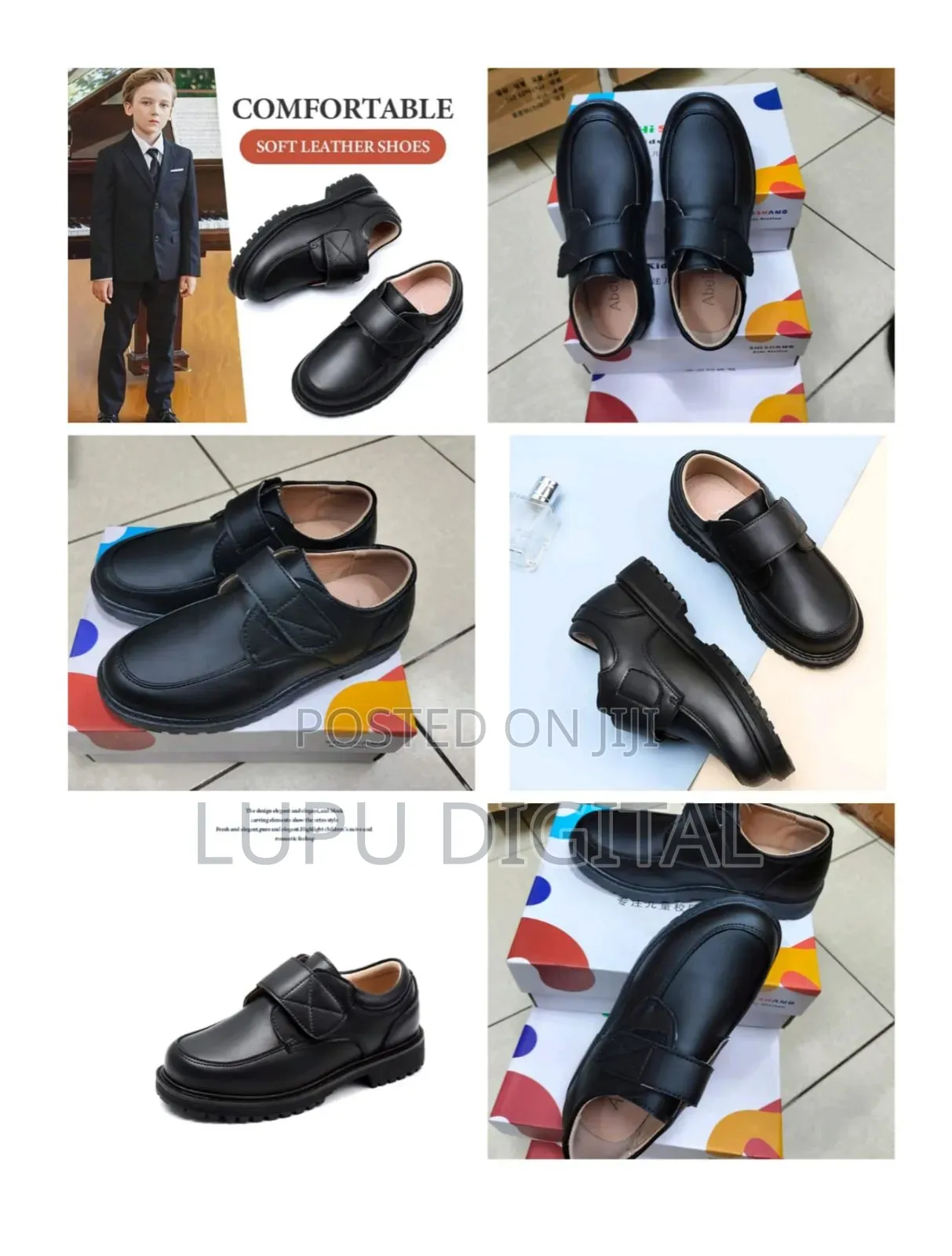Boys Quality Leather Back to School Shoes* Material: Leather